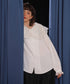 Embroidered Bird Collar Blouse
